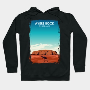 Ayers Rock Uluru Australia Travel Poster Hoodie